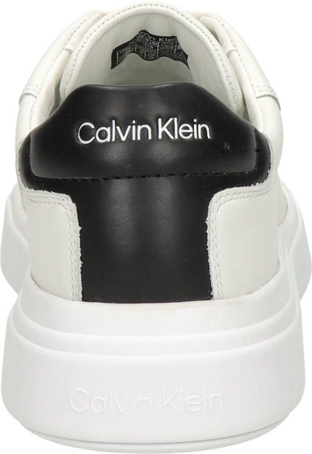 Calvin Klein Low Top Lace Up Lage sneakers Leren Sneaker Heren Wit