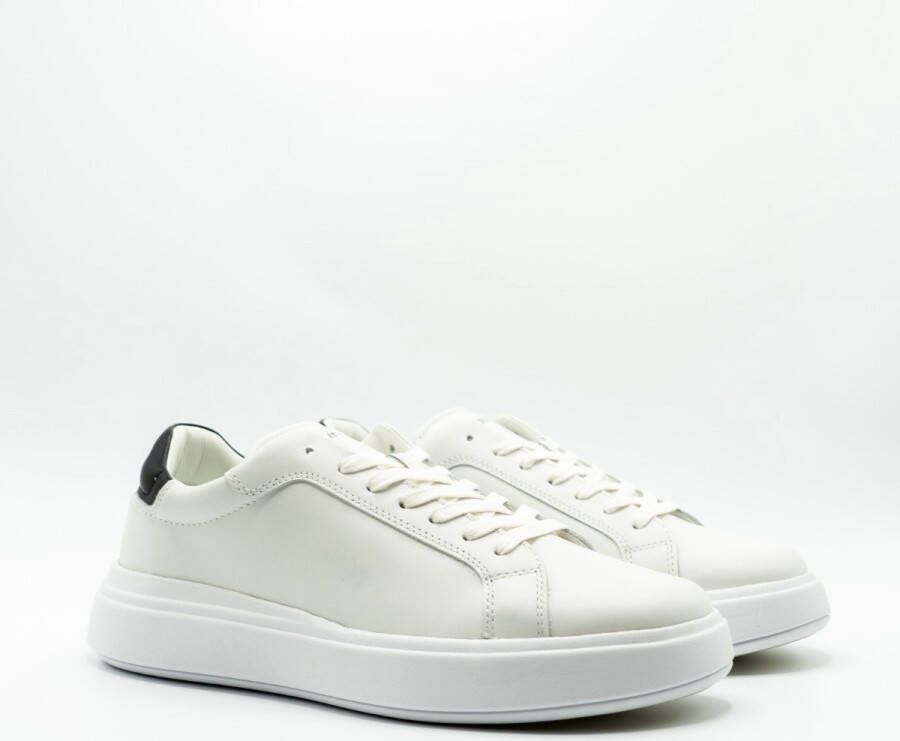 Calvin Klein Low Top Lace Up Lage sneakers Leren Sneaker Heren Wit