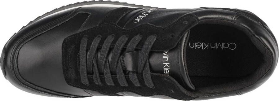 Calvin Klein Low Top Lace Up Lage sneakers Leren Sneaker Heren Zwart