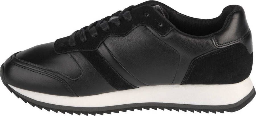 Calvin Klein Low Top Lace Up Lage sneakers Leren Sneaker Heren Zwart