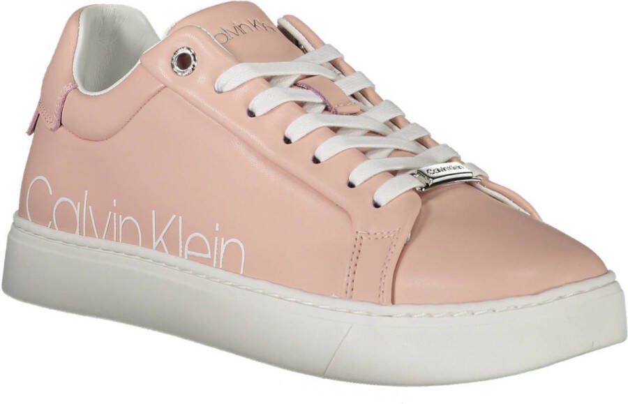 Calvin Klein Rose Sneakers met Contrasterende Details Roze Dames - Foto 10