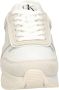 Calvin Klein Tooth Runner Irregular Lines Dames Lage sneakers Leren Sneaker Dames Wit - Thumbnail 9