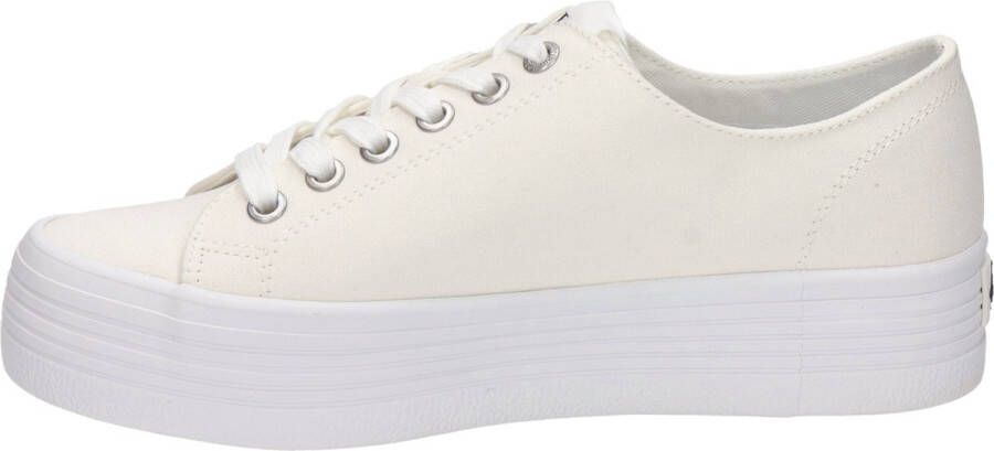 Calvin Klein Vulcanized Flatform Laceup Lage sneakers Dames Wit