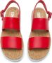 Camper Oruga Platte Leren Sandalen Red Dames - Thumbnail 9