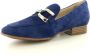 Caprice Norma suède loafers met gesp donkerblauw - Thumbnail 10