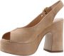 Caroline Biss Stijlvolle Sandaal met Dotje Beige Dames - Thumbnail 4