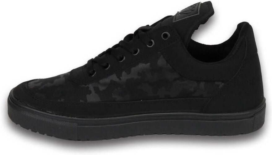 Cash Money Heren Schoenen Heren Sneaker Low Camouflage Side Case Army Full Black Zwart