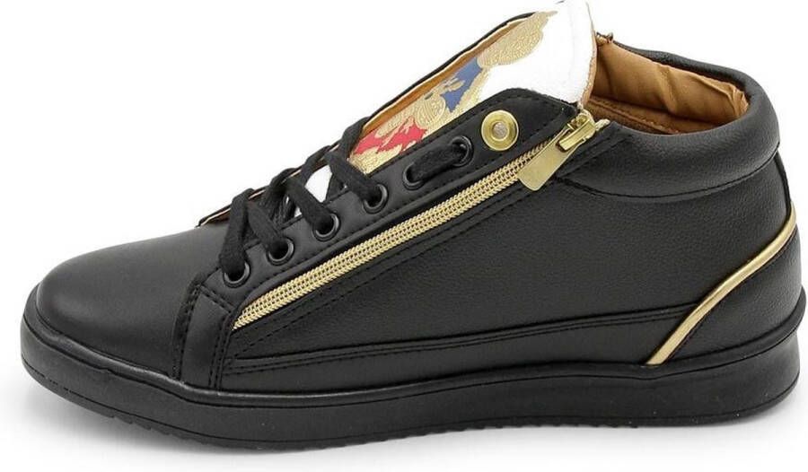 Cash Money Heren Sneaker Prince Black White CMS98 Zwart