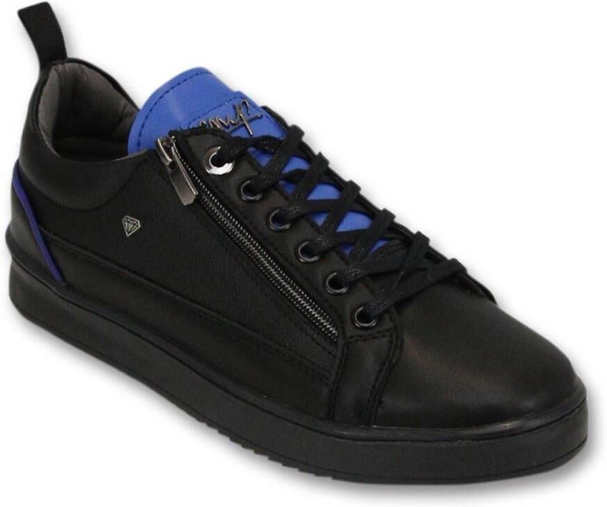 Cash Money Heren Sneakers Maximus Black Blue CMS97 Zwart Blauw