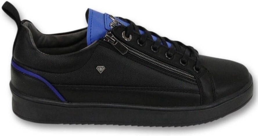 Cash Money Heren Sneakers Maximus Black Blue CMS97 Zwart Blauw