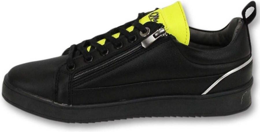 Cash Money Heren Sneakers Maximus Black Yellow CMS97 Zwart