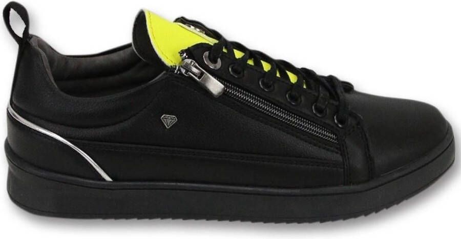 Cash Money Heren Sneakers Maximus Black Yellow CMS97 Zwart