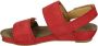 Ca'shott 61200503~~~~~~~~~~~~~~~~~~~~~~ Platte sandalenDames Sandalen Rood - Thumbnail 3