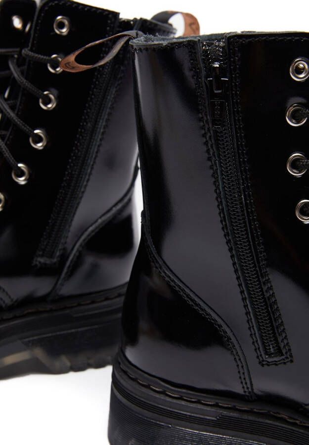 Charles Footwear Dames Laars 1984 Black Polished Zwart