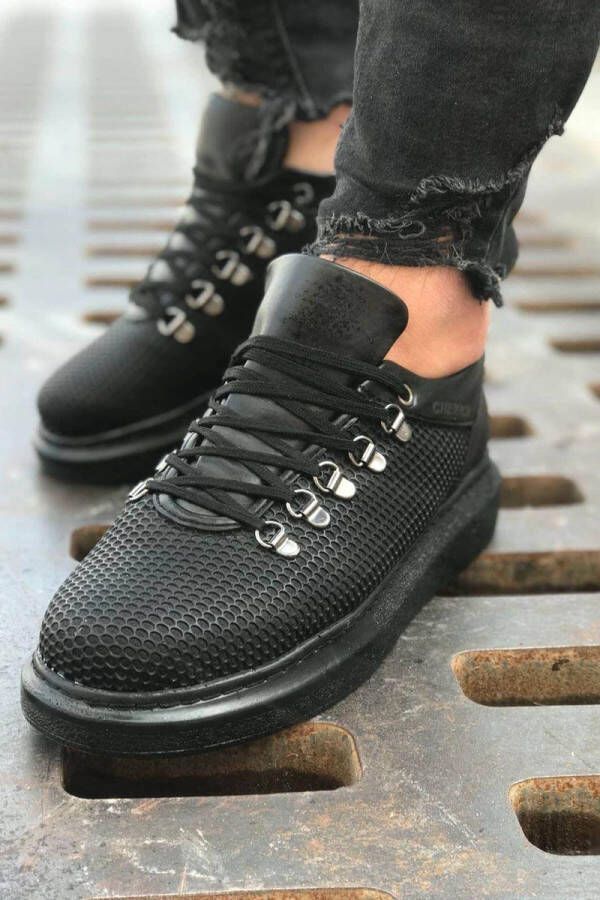 Chekich Heren Sneaker helemaal zwart schoenen CH021 - Foto 3
