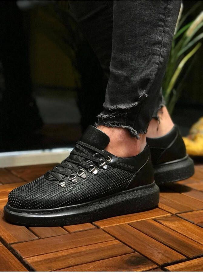 Chekich Heren Sneaker helemaal zwart schoenen CH021 - Foto 4