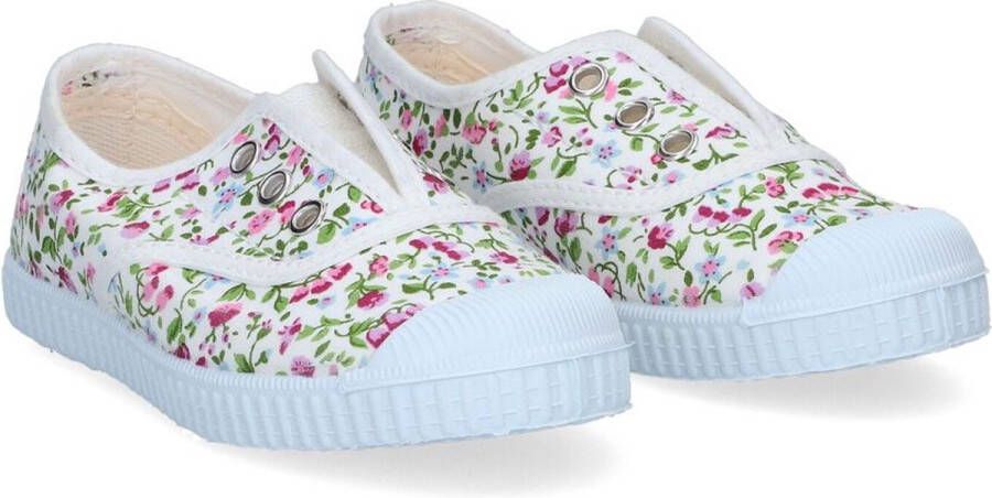 Cienta Meisjes Sneaker Gebloemd WIT