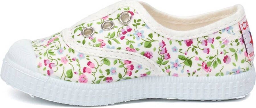 Cienta Meisjes Sneaker Gebloemd WIT