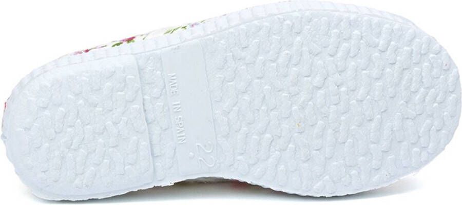 Cienta Meisjes Sneaker Gebloemd Wit