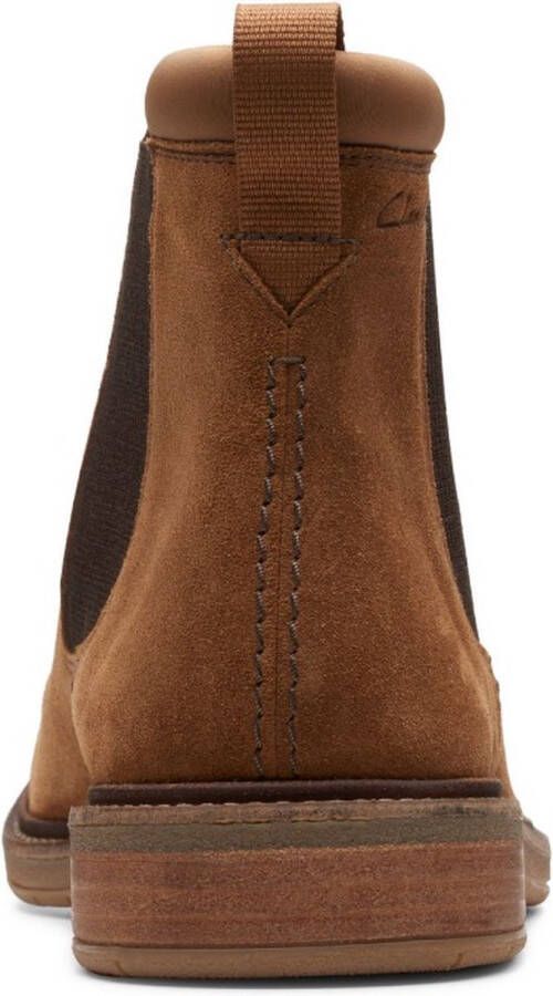 Clarks Clarkdale Hall heren chelseaboot Cognac