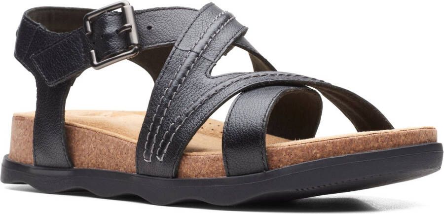 Clarks Stijlvolle platte sandalen voor vrouwen Black Dames - Foto 3