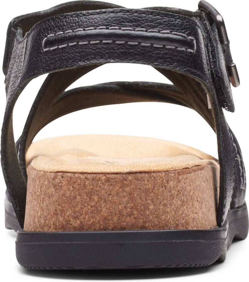 Clarks Stijlvolle platte sandalen voor vrouwen Black Dames - Foto 4