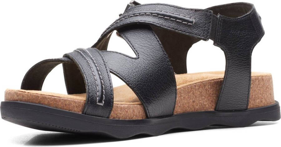 Clarks Stijlvolle platte sandalen voor vrouwen Black Dames - Foto 5