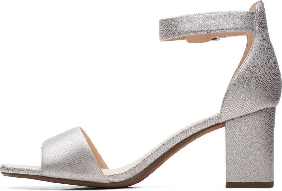 Clarks Dames Deva Mae D 6 silver metallic