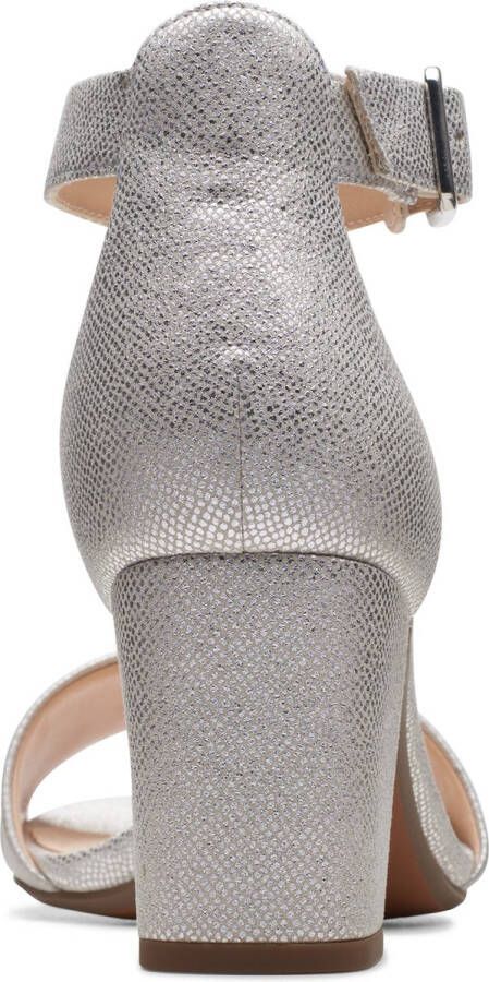 Clarks Dames Deva Mae D 6 silver metallic