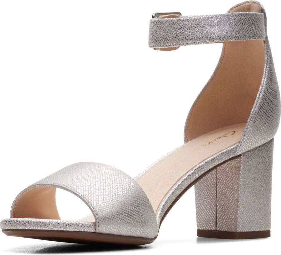 Clarks Dames Deva Mae D 6 silver metallic