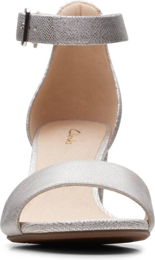 Clarks Dames Deva Mae D 6 silver metallic