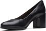 Clarks Dames Freva55 Court D 2 black leather - Thumbnail 5