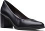 Clarks Dames Freva55 Court D 2 black leather - Thumbnail 6