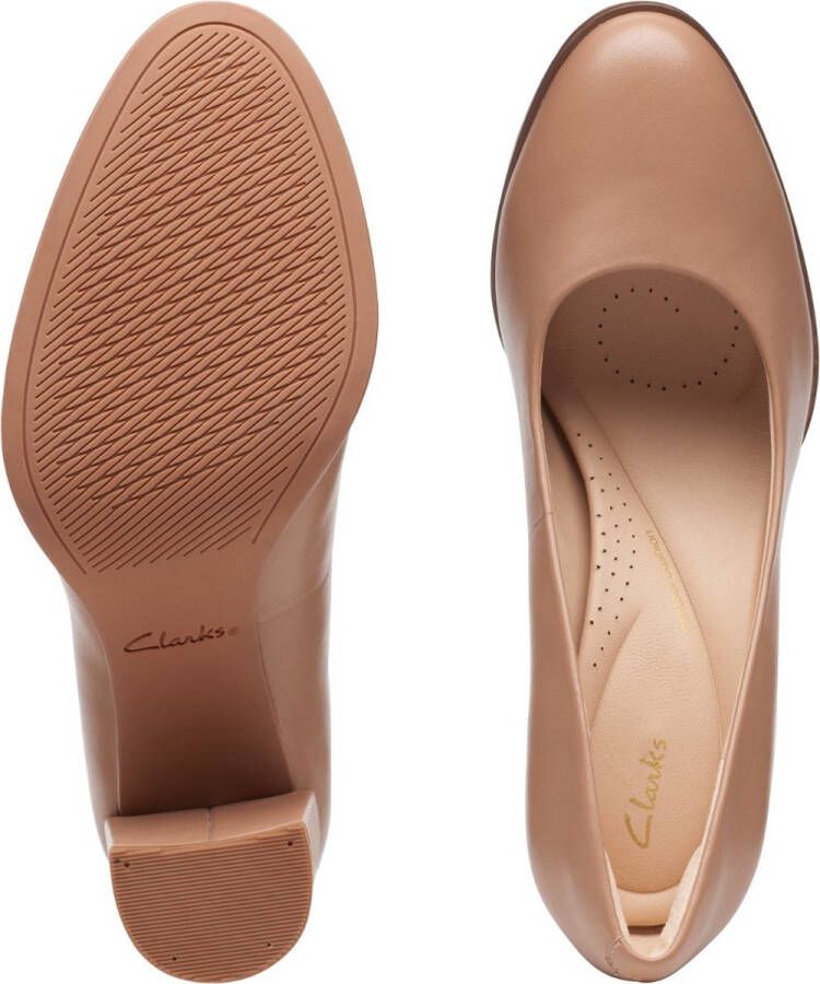 Clarks Dames Freva85 Court D 1 praline leather