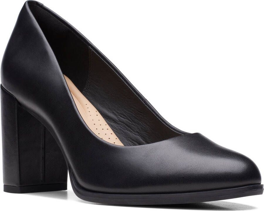 Clarks Dames Freva85 Court D 2 black leather