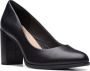 Clarks Dames Freva85 Court D 2 black leather - Thumbnail 3