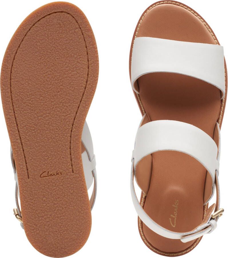 Clarks Dames Karsea Strap D 1 white leather