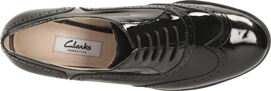 Clarks Dames Veterschoenen Zwart