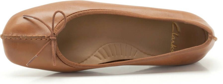 Clarks Damesschoenen Freckle Ice Dark Tan Leather