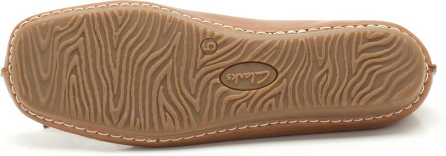 Clarks Damesschoenen Freckle Ice Dark Tan Leather