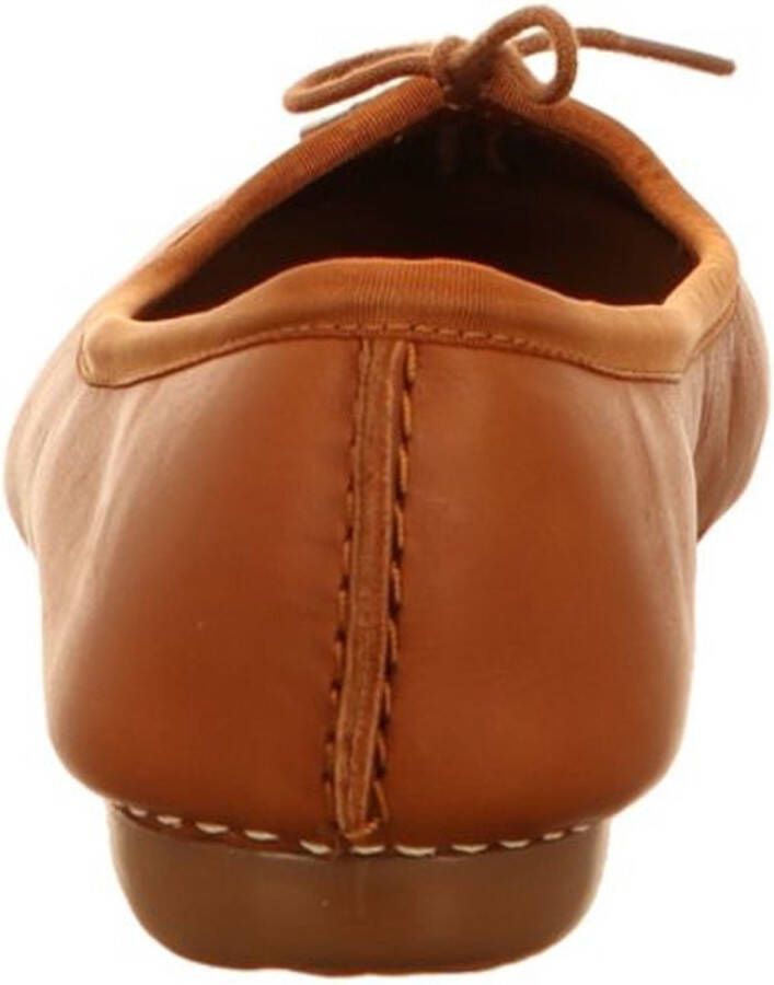 Clarks Damesschoenen Freckle Ice Dark Tan Leather