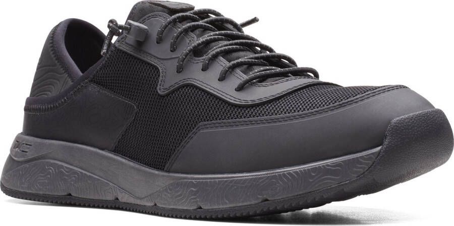 Clarks Davis Low Heren Sneakers Black Combi - Foto 7