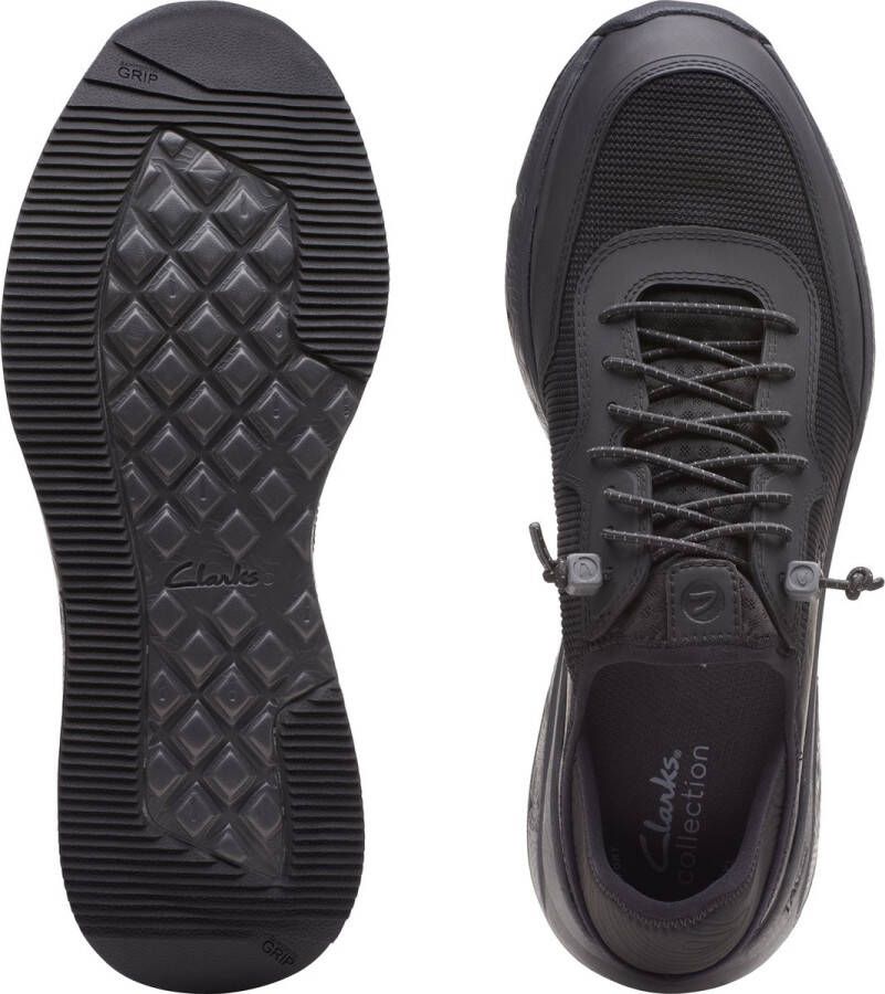 Clarks Davis Low Heren Sneakers Black Combi