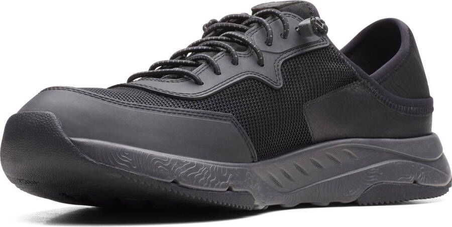 Clarks Davis Low Heren Sneakers Black Combi