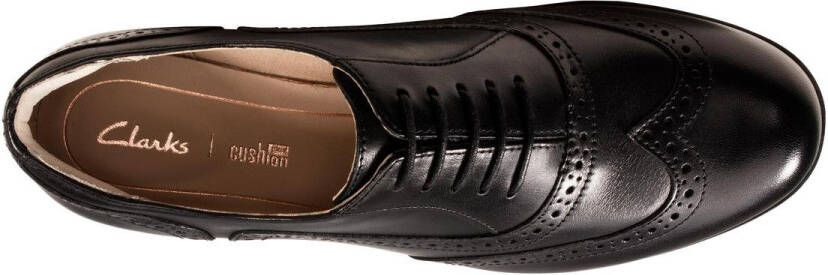 Clarks Hamble Oak Dames Veterschoenen Black Leather