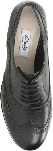 Clarks Hamble Oak Dames Veterschoenen Black Leather