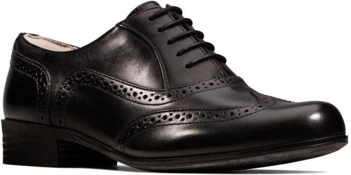 Clarks Hamble Oak Dames Veterschoenen Black Leather