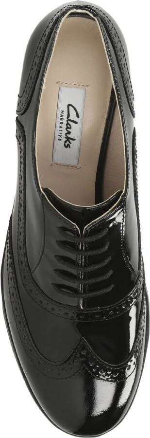 Clarks Hamble Oak Dames Veterschoenen Black Patent