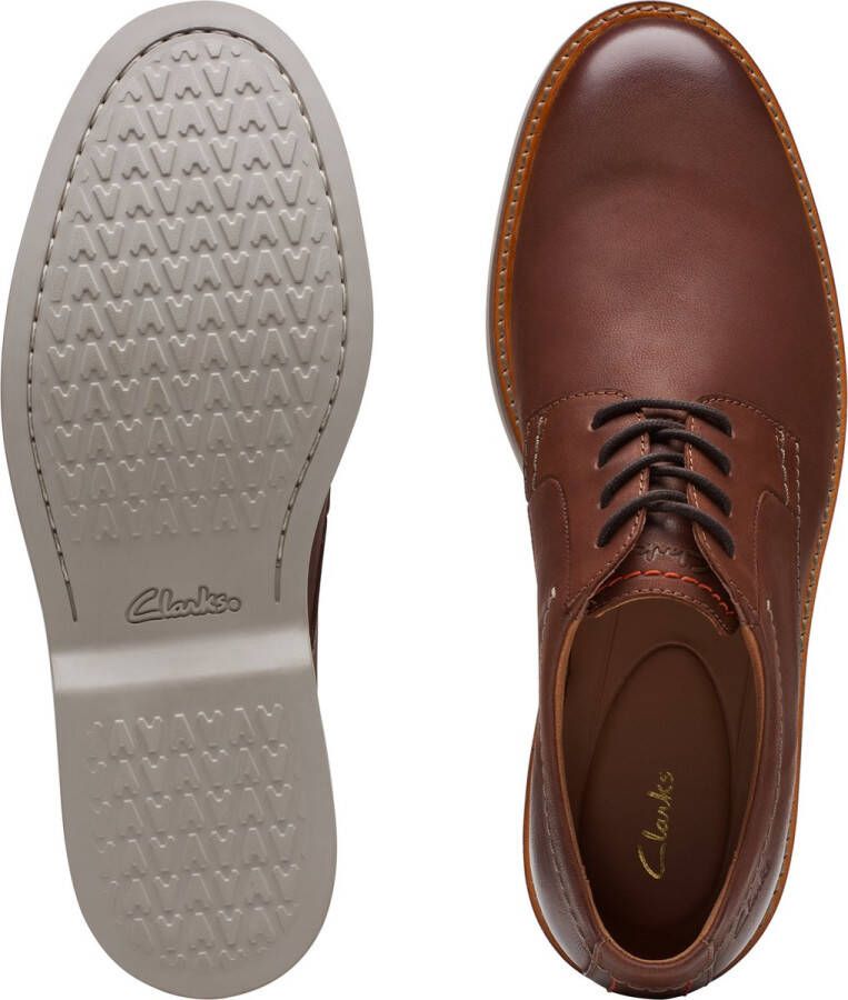 Clarks Heren Atticus LTLace G 4 dark tan lea