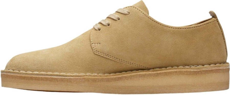 Clarks Coal London Beige Suede Lage veterschoenen Heren - Foto 5